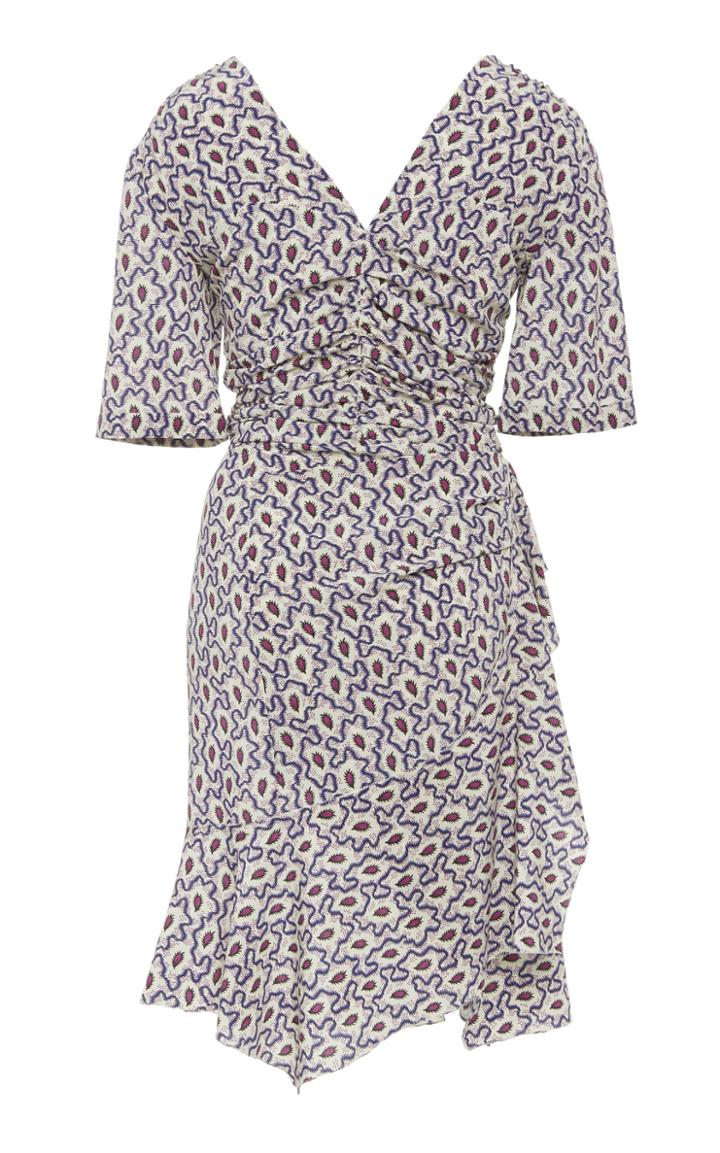 Isabel Marant Arodie Printed Silk-blend Crepe De Chine Wrap-effect Dress