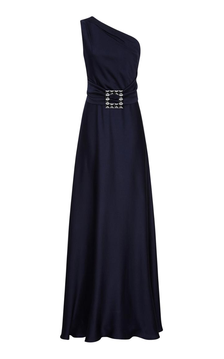 Safiyaa Hera Asymmetric Silk Gown