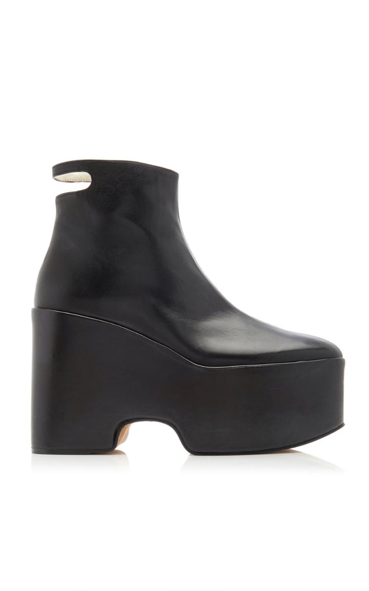 Tibi Yuki Leather Platform Boots