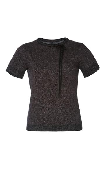 Adam Selman Glit-her Sparkly Knit Tee