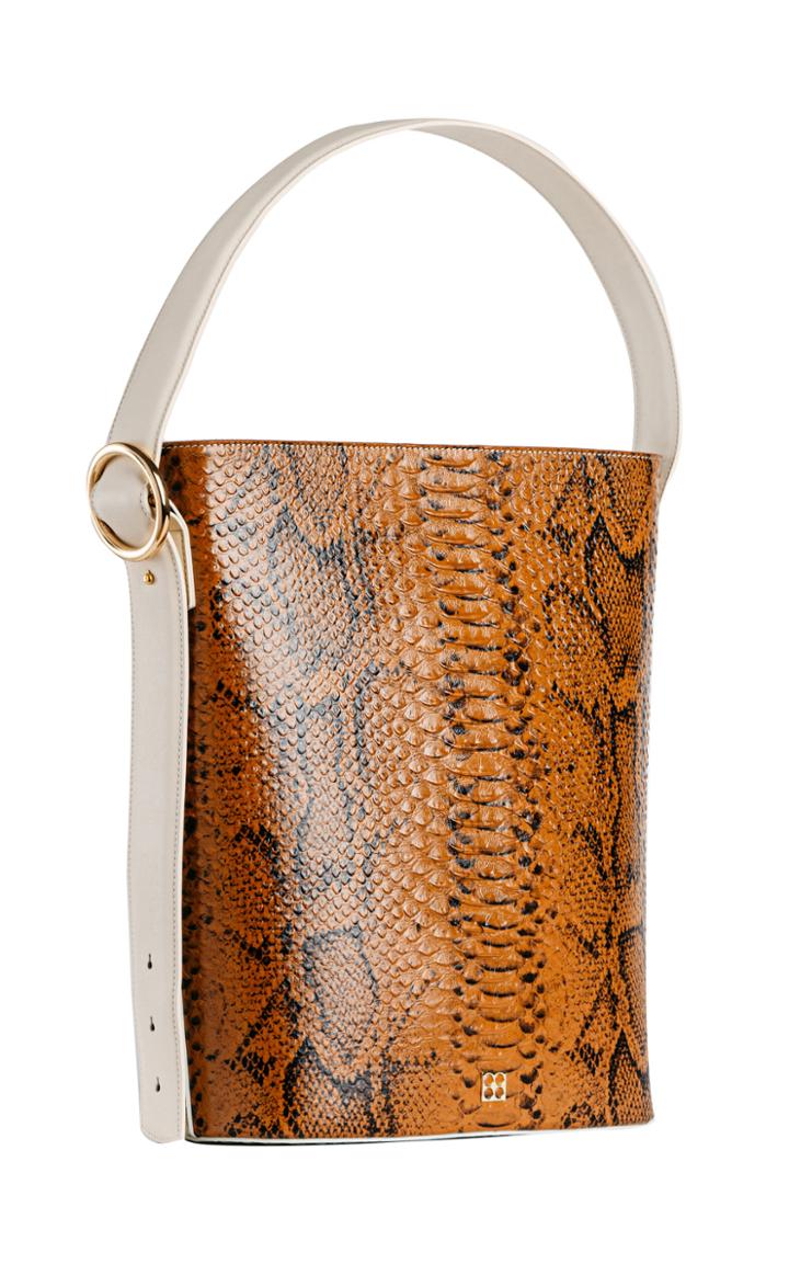 Parisa Wang Allured Two-tone Snake-effect Tote