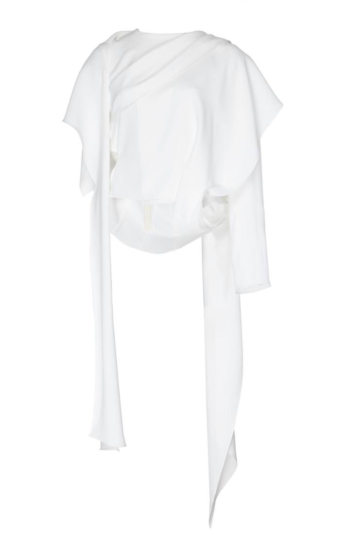 A.w.a.k.e. Draped Crepe Blouse