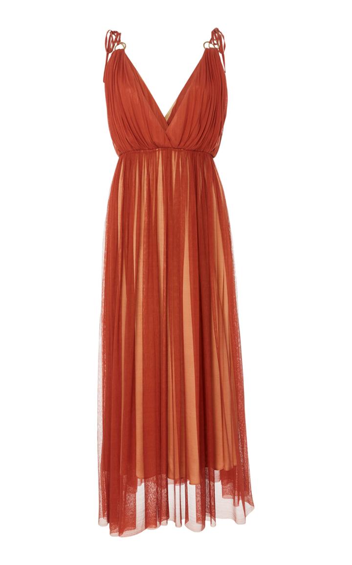Zeynep Aray Pleated Silk Tulle Dress