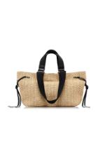 Isabel Marant Bagya Leather-trimmed Straw Tote