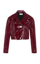 Isa Arfen Pvc Cropped Biker Jacket