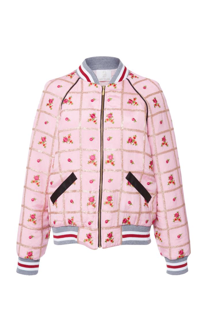 Zayan The Label Rose Bomber Jacket
