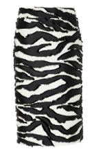 Oscar De La Renta Zebra-print Silk Fil Coup Midi Skirt