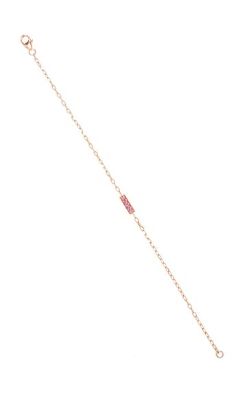 Walters Faith Rose Gold And Pink Sapphire Bar Bracelet
