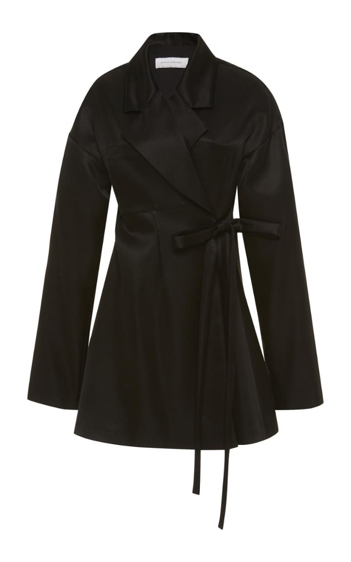 Marina Moscone Notch Cllr Tie Waist Jacket