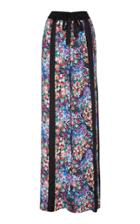 Prabal Gurung Contrast Floral Silk Trousers
