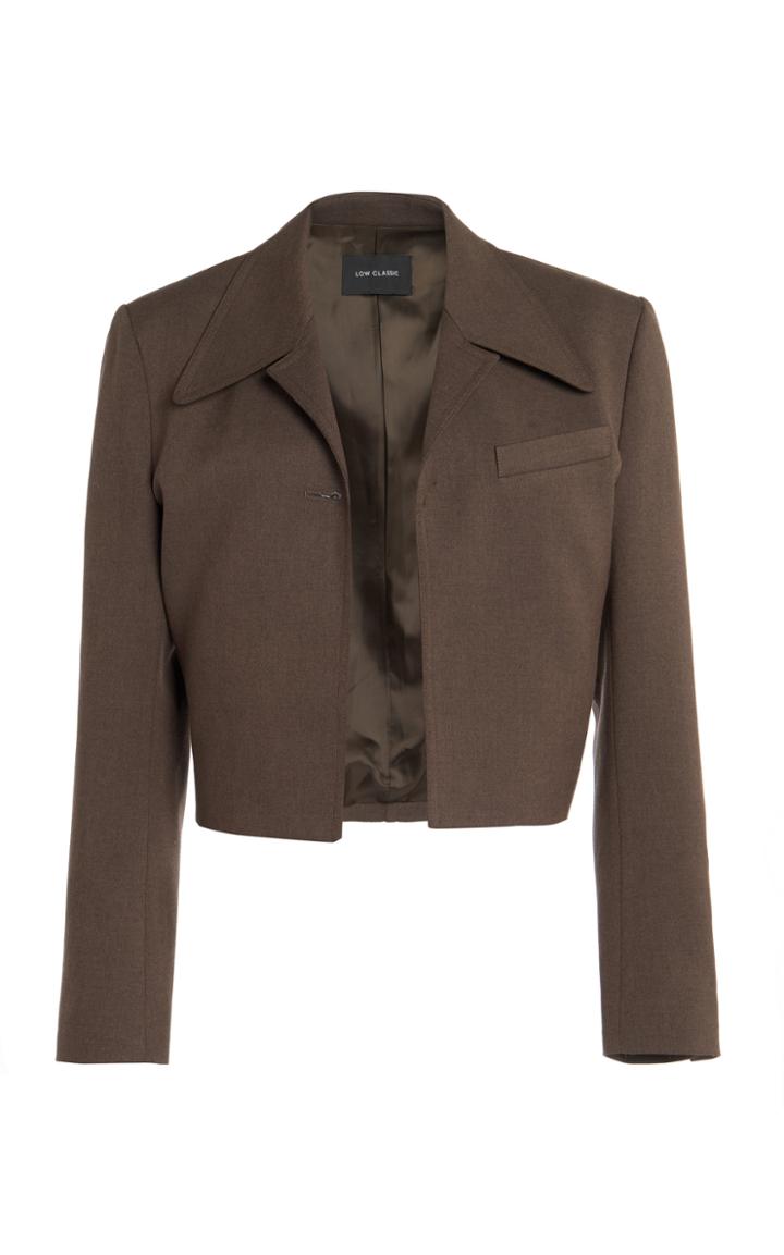 Moda Operandi Low Classic Cropped Crepe Blazer