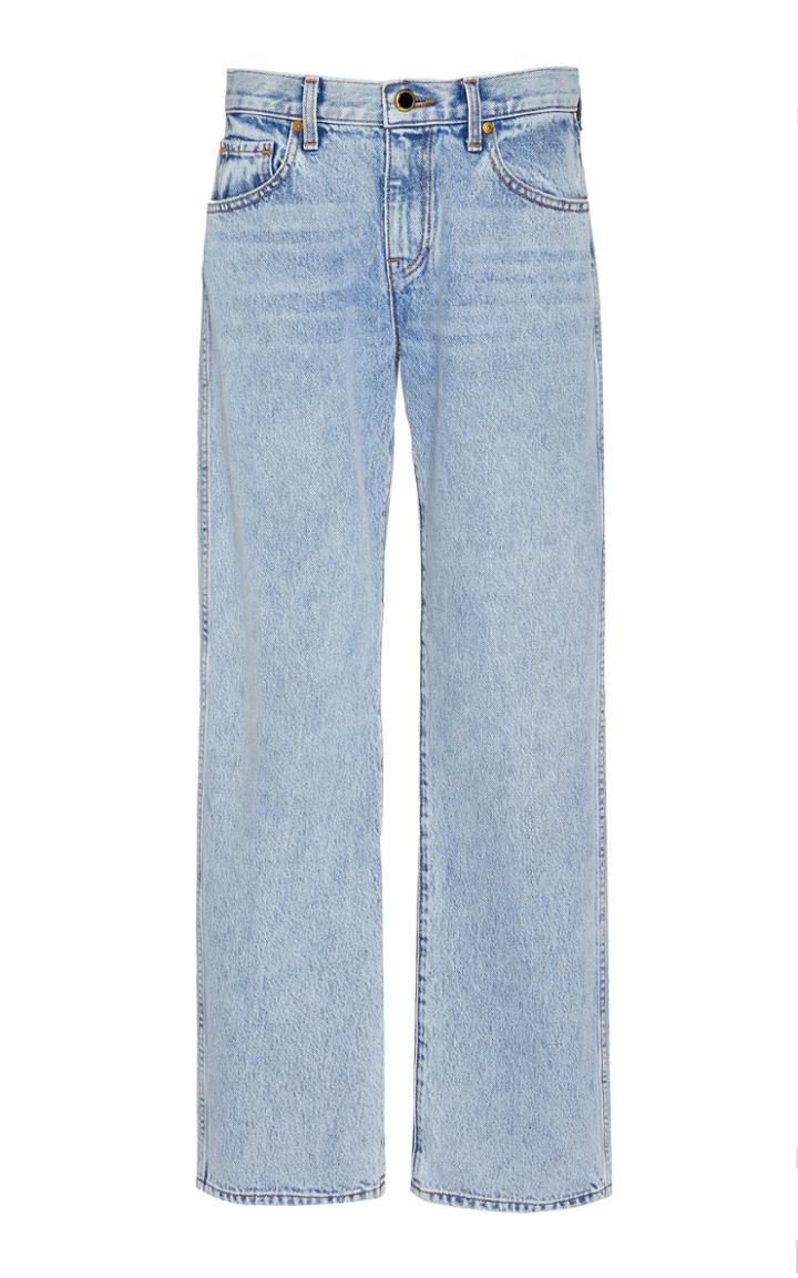 Khaite Kerrie Mid-rise Straight-leg Jeans Size: 25