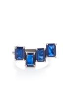 Jack Vartanian Rhodium-plated 18k White Gold Sapphire Ring