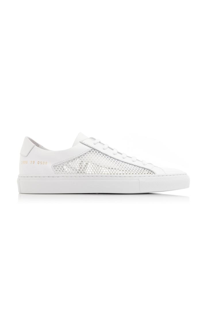 Common Projects Achilles Low Summer Edition Leather And Mesh Sneakers