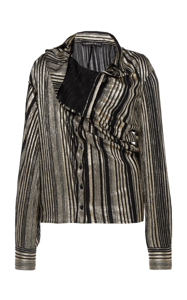 Moda Operandi Y/project Draped Button-detailed Top Size: 34