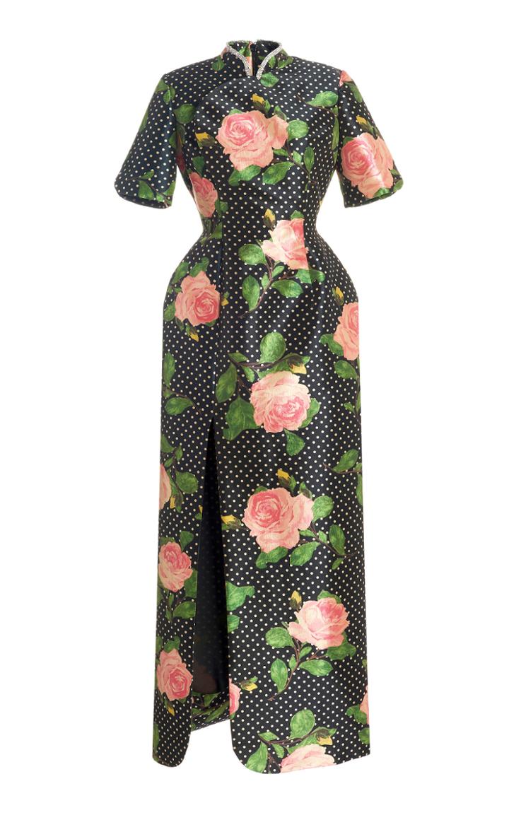 Moda Operandi Richard Quinn Rose Dot Taffeta Dress
