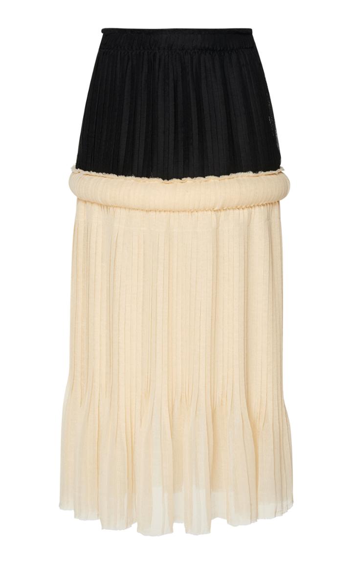 Jw Anderson Knife Pleated Gauze Skirt