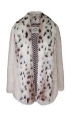 Marei 1998 Tiger Lily Eco Fur Shawl Collar Coat