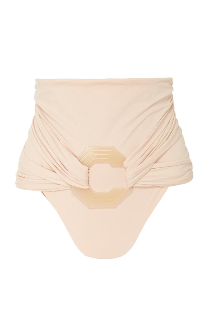 Moda Operandi Johanna Ortiz Mangrove Ruched Belted Bikini Bottom Size: Xs