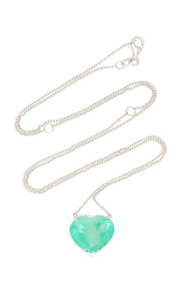 Maria Jose Jewelry 14k White Gold Emerald Necklace