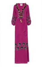 Figue Lola Embroidered Silk Dress