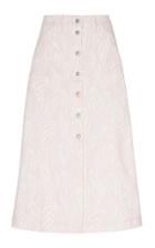 Moda Operandi Temperley London Fontana Printed Denim Midi Skirt Size: 6