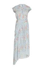 Preen By Thornton Bregazzi Julia Floral-print Pliss Midi-dress
