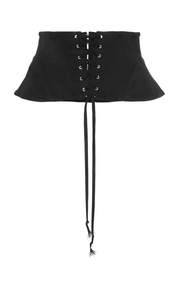 Fleur Du Mal Lace-up Silk-ponte Corset Belt