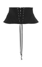 Fleur Du Mal Lace-up Silk-ponte Corset Belt