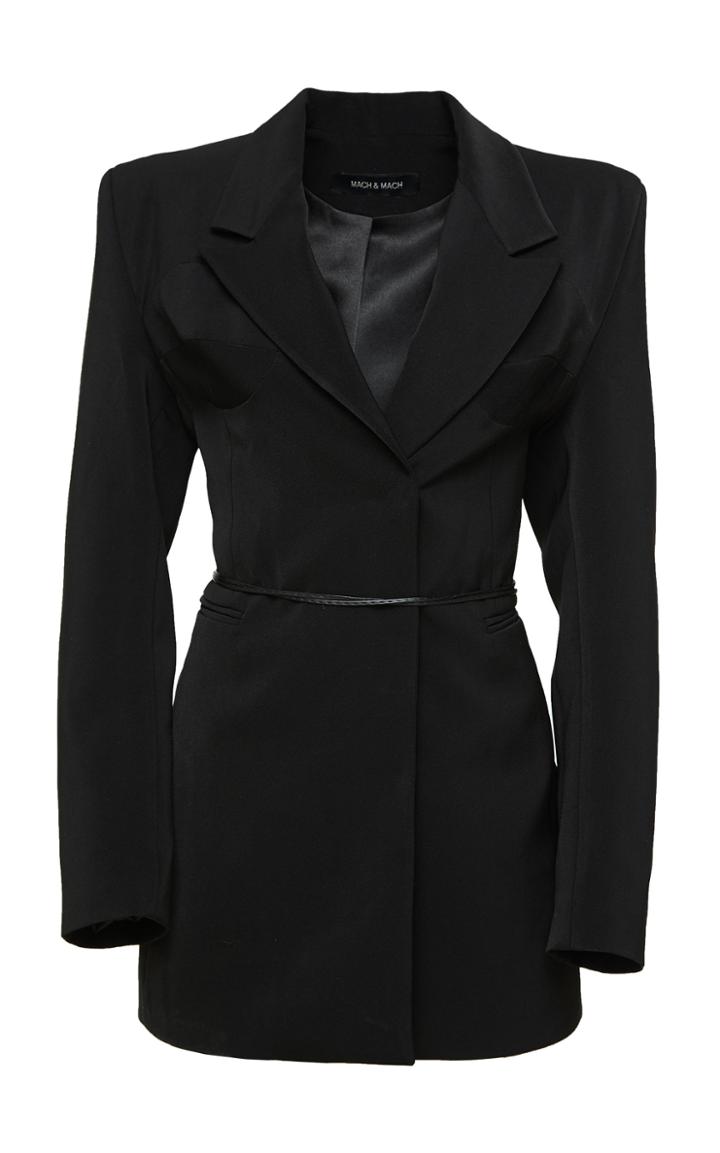 Moda Operandi Mach & Mach Mini Blazer Dress With Corset Detailing Size: Xs