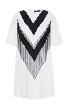 Derek Lam Pleated Chevron Mini Dress