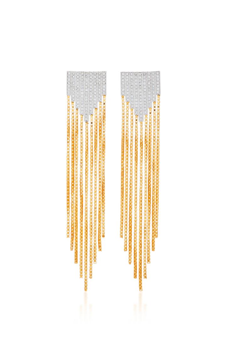 Mahnaz Collection 18k Gold And Diamond Earrings
