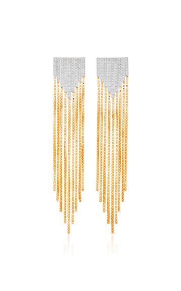 Mahnaz Collection 18k Gold And Diamond Earrings