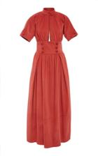 Rosie Assoulin Button-embellished Cotton Maxi Dress