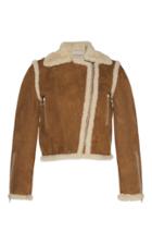 J.w.anderson Gingerbread Shearling Biker Jacket