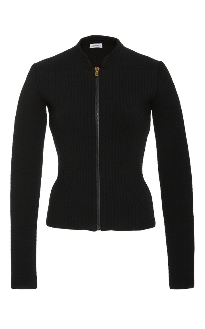 Tomas Maier Ribbed Zip-up Jacket