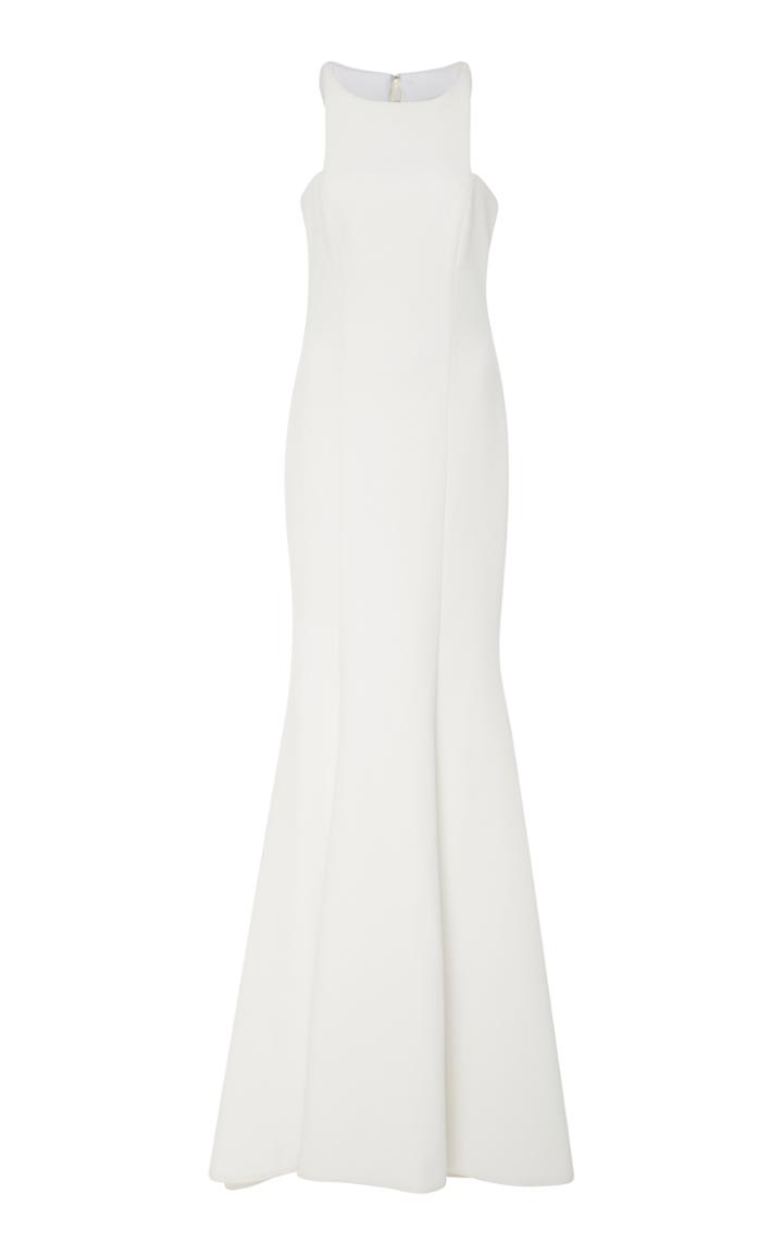Romona Keveza Stretch Crepe Gown