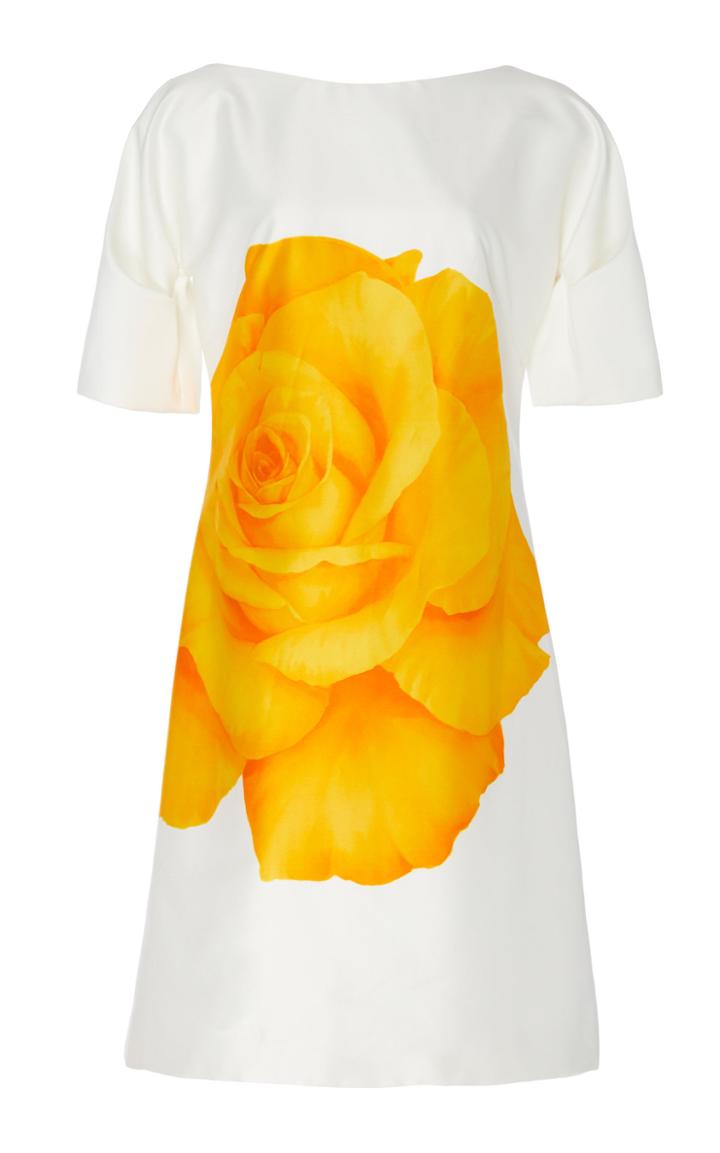 Moda Operandi Lela Rose Floral-print Cotton-silk Tunic Dress Size: 2