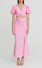Moda Operandi Significant Other Camilla Wrap-effect Linen-blend Crop Top