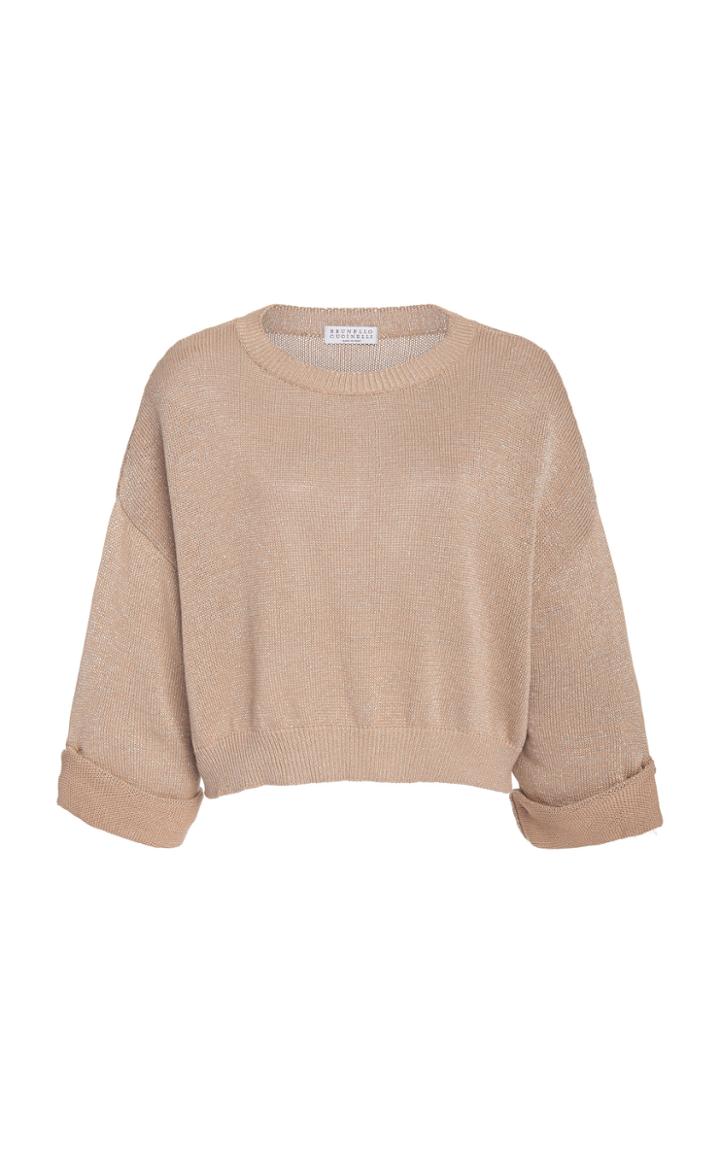 Brunello Cucinelli Lurex Cropped Sweater