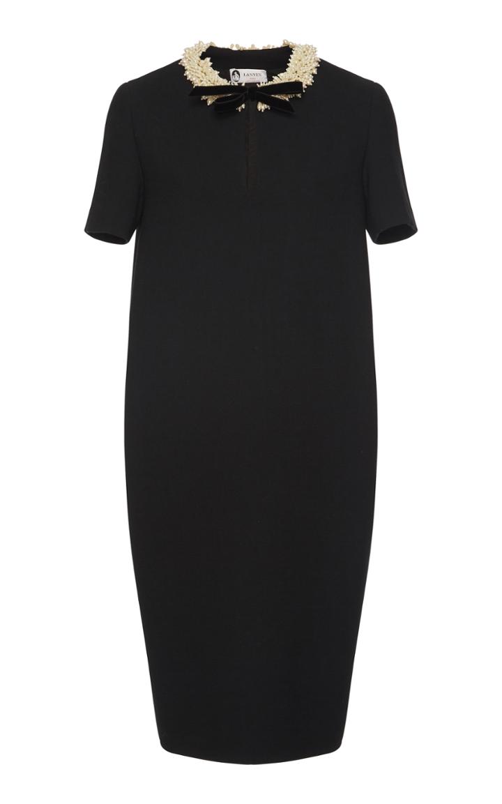 Lanvin Embroidered Shift Mini Dress