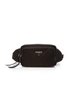 Prada Leather-trimmed Shell Belt Bag
