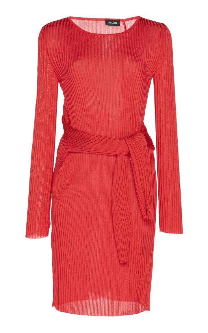 Atlein Long Sleeve Ribbed Dress