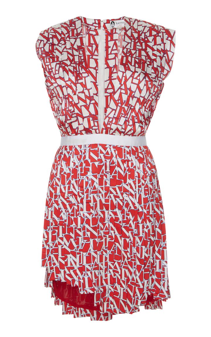 Lanvin Sleeveless Printed Mini Dress