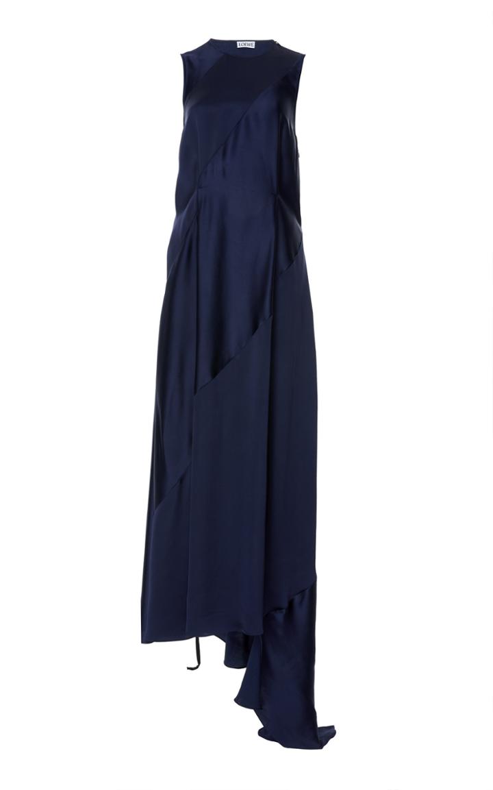 Loewe Sleeveless Draped Satin Dress