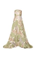 Bambah Green Feather Gown