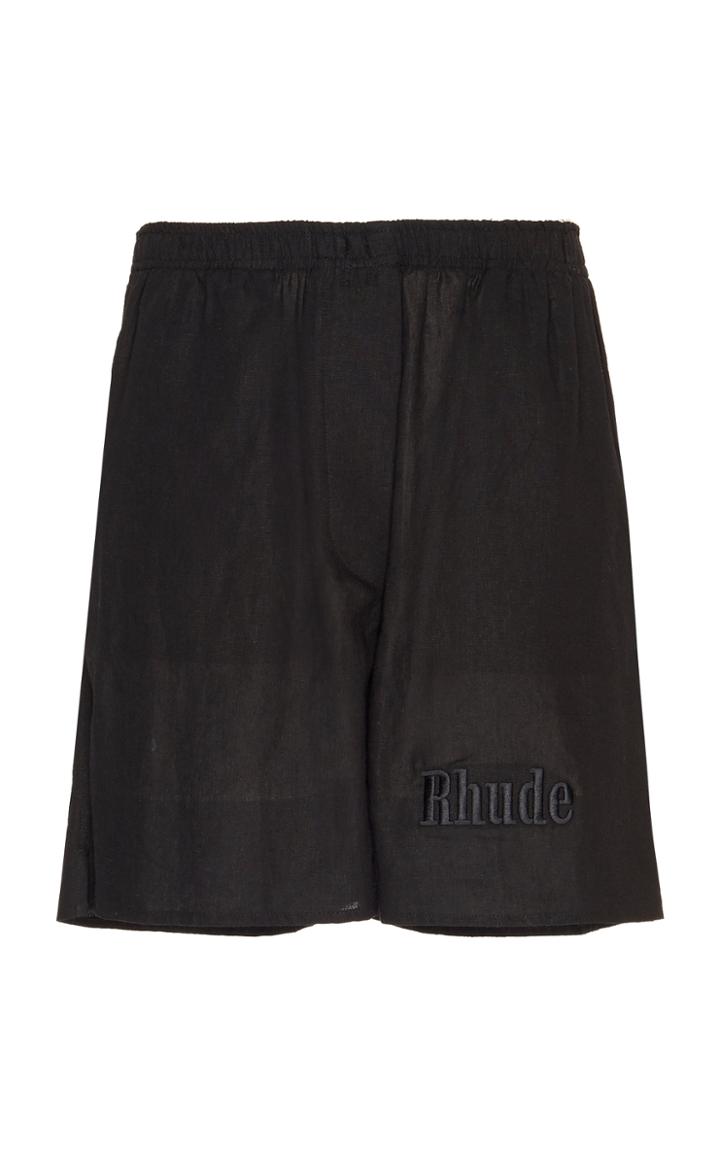 Rhude Logo Linen Shorts