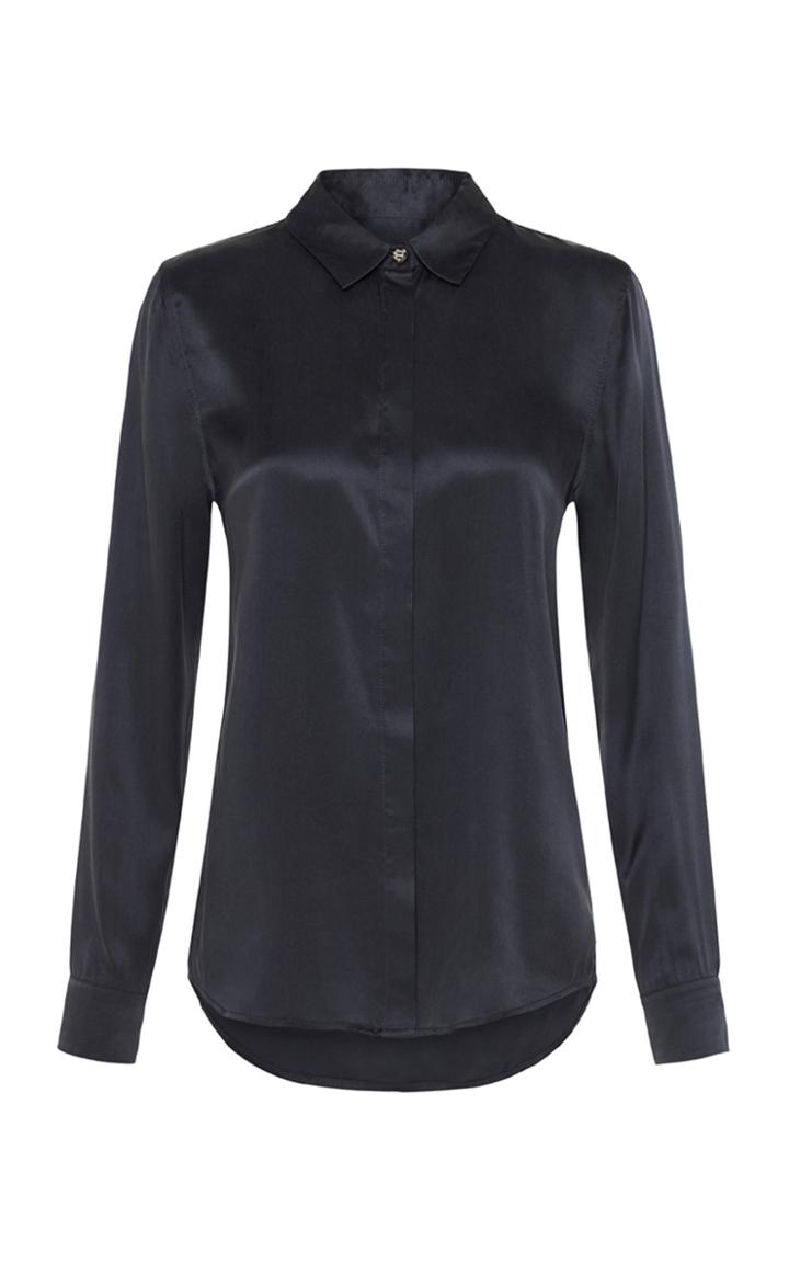 Moda Operandi St. Agni Bleu Silk Shirt Size: Xs