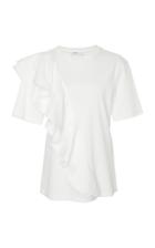 Adeam Ruffled Cotton T-shirt