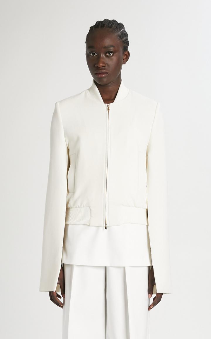 Moda Operandi Max Mara Zampata Gabardine Caped Bomber Jacket